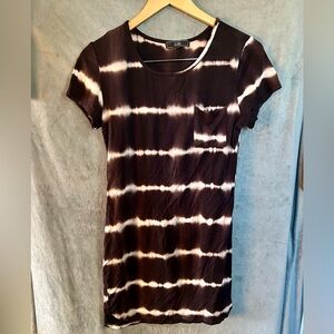 Striped Tie-Dye T-Shirt Dress